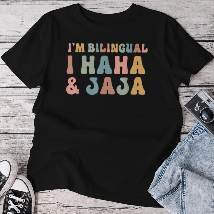 Spanish Teacher Groovy I'm Bilingual I Haha And Jaja Women T-shirt Funny Gifts