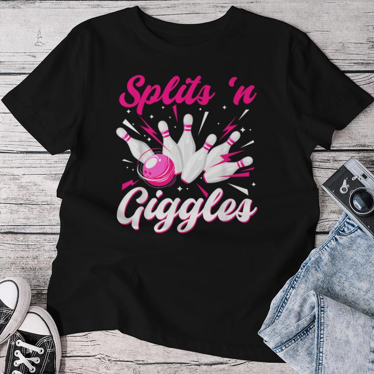 Splits 'N Giggles Bowling Team Cute Bowler Girls Women T-shirt Unique Gifts