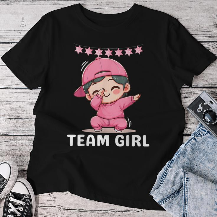 Gender Reveal Party Team Girl Dabbing Cute Baby Pink Teams Women T-shirt Unique Gifts