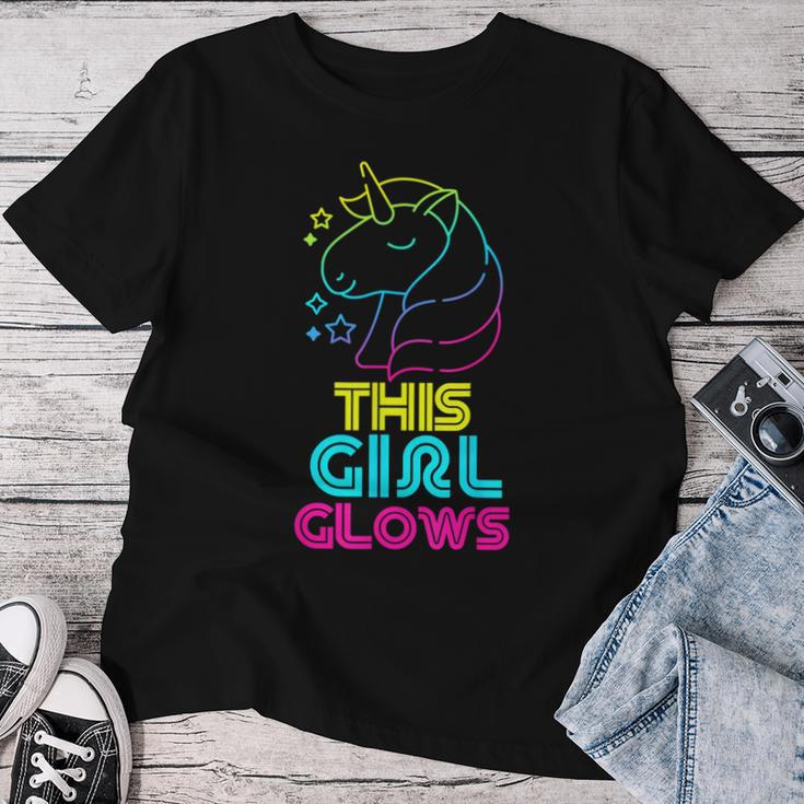 This Girl Glows Cute Girls Tie Dye Party Team Women T-shirt Unique Gifts