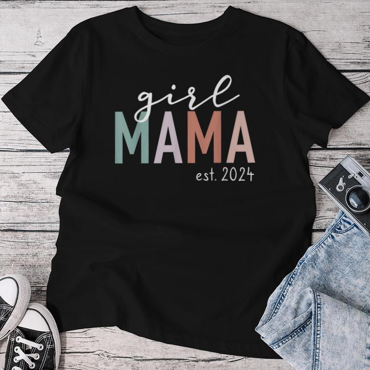 Girl Mama Est 2024 Girl Mom To Be New Mommy Women T-shirt Personalized Gifts