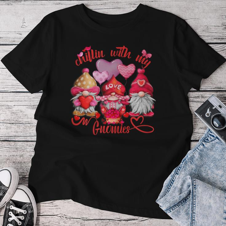 Gnomes Valentines DayGirl Cute Heart Graphic Women T-shirt Personalized Gifts