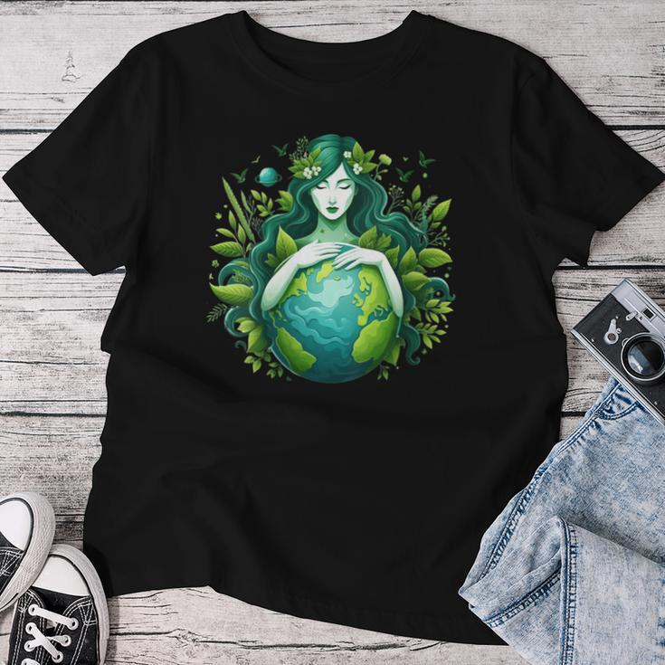 Green Mother Earth Day Gaia Save Our Planet Hippie Women T-shirt Funny Gifts
