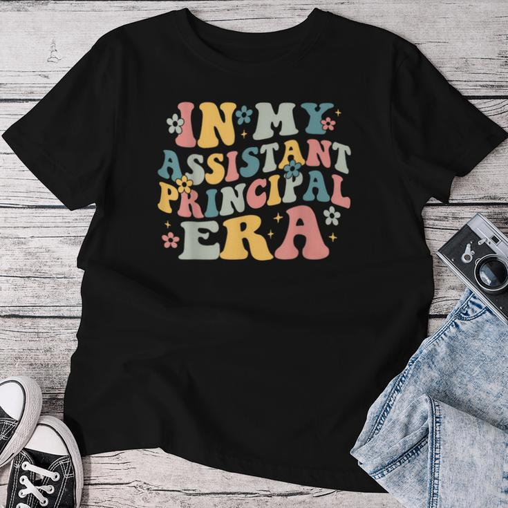 Groovy In My Assistant Principal Era Job Title School Worker Women T-shirt Funny Gifts