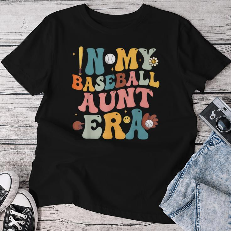 Groovy In My Baseball Aunt Era Matching Family Women T-shirt Funny Gifts
