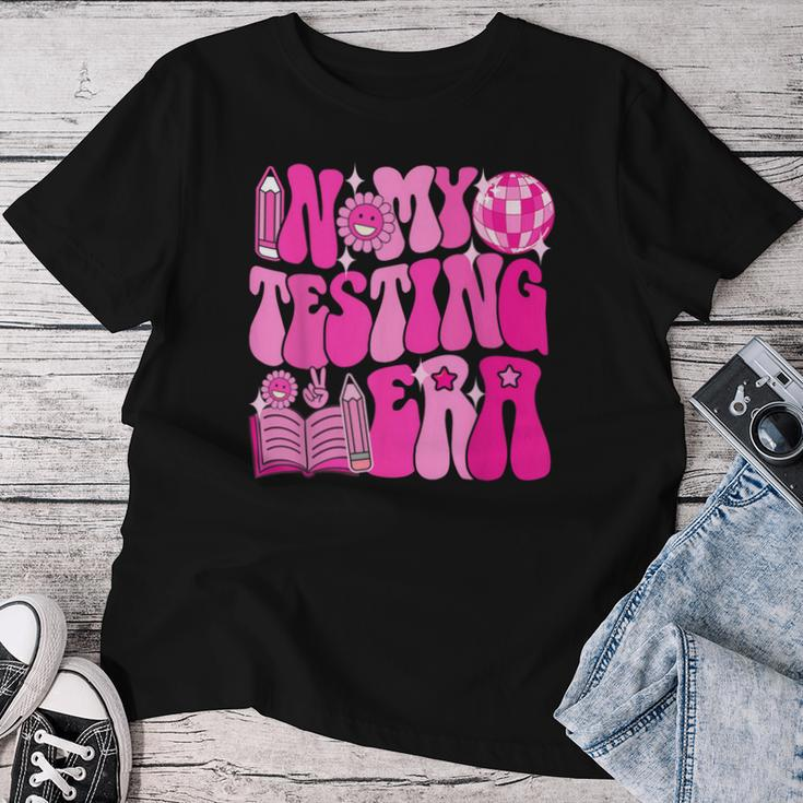 Groovy Disco Testing Day Teacher Student In My Testing Era Women T-shirt Unique Gifts