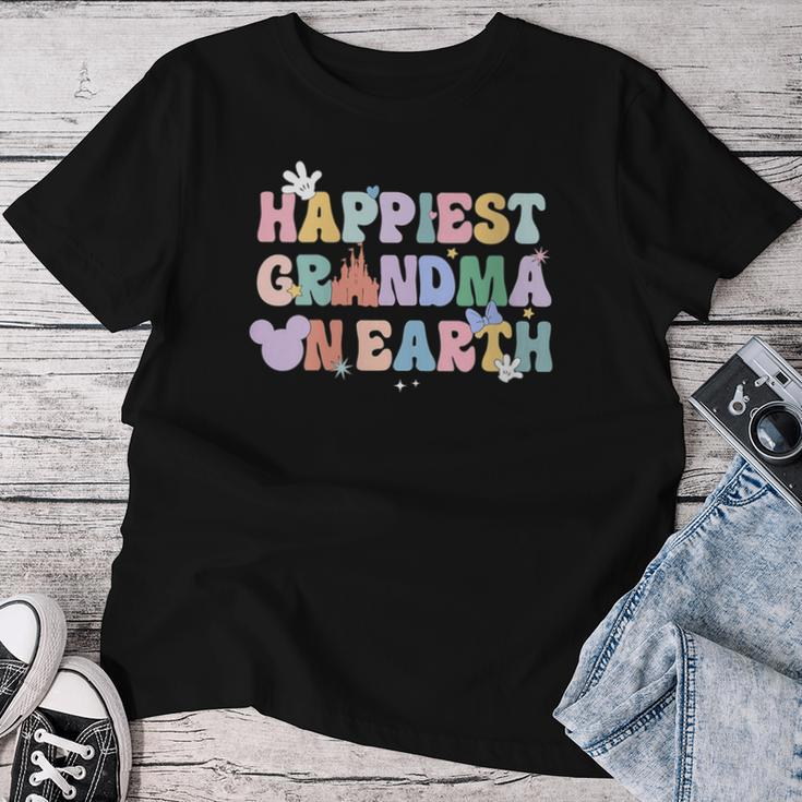 Happiest Grandma On Earth Family Trip Happiest Place Women T-shirt Funny Gifts