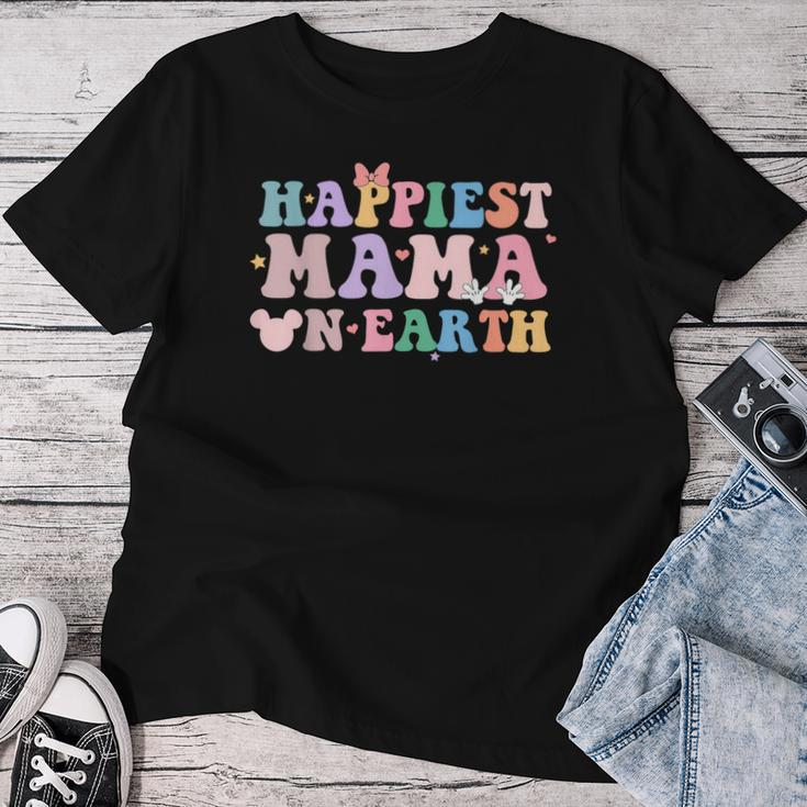 Happiest Mama On Earth Retro Groovy Mom Happy Mother's Day Women T-shirt Unique Gifts