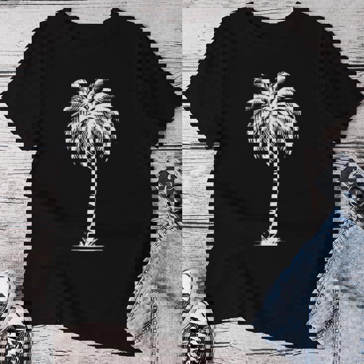 Hawaiian Beach Summer Vacation Palm Tree Women T-shirt Unique Gifts