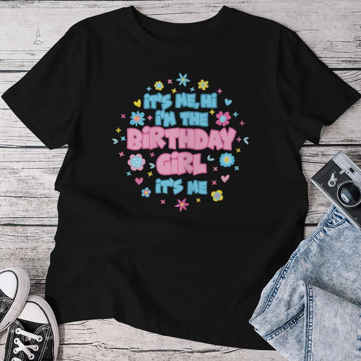 Hi I'm Birthday Girls Flowery Cute Pop Sparkles Women T-shirt Personalized Gifts