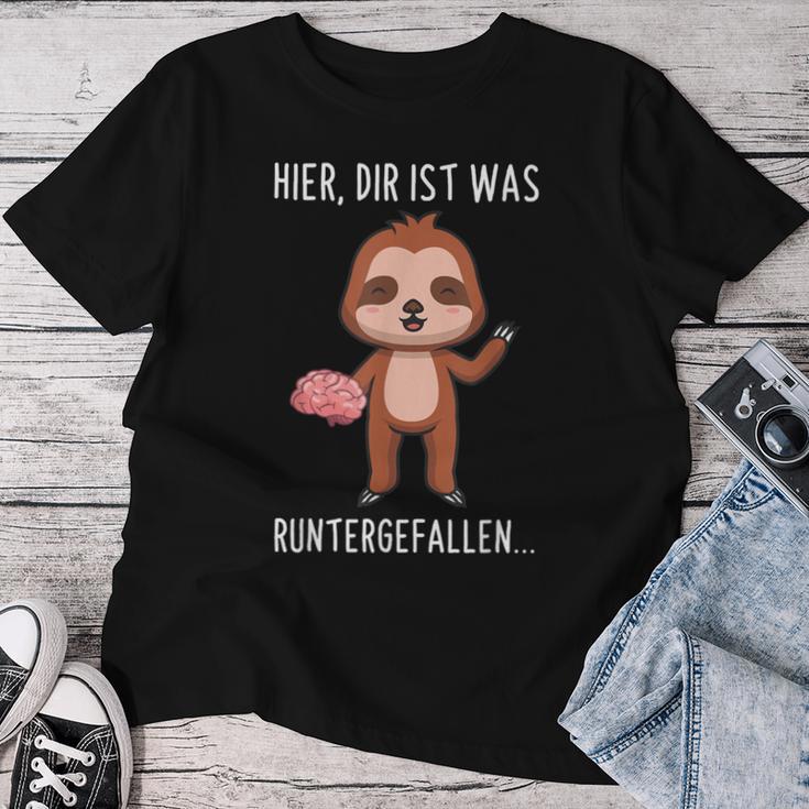 Hier Dir Ist Was Runterfallen Saying S T-shirt Frauen Lustige Geschenke