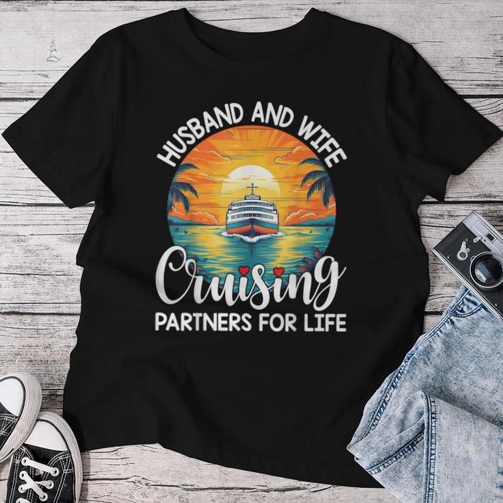 Husband Wife Cruising Partners For Life Cruise Vacation Women T-shirt Funny Gifts