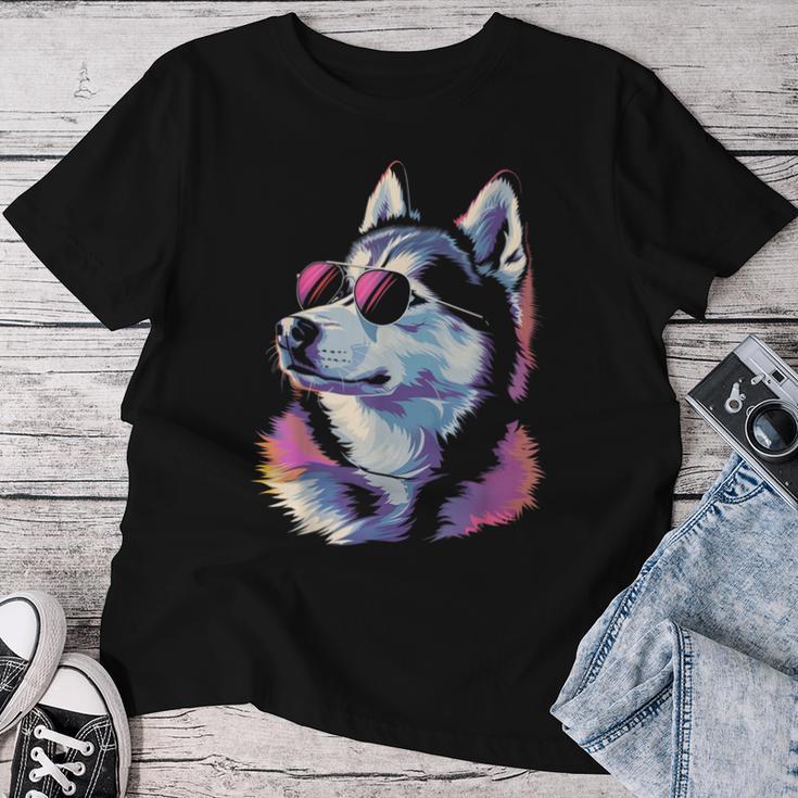 Husky Sonnenbrille Lustig Hund Mama Sibirisch Husky Papa T-shirt Frauen Lustige Geschenke