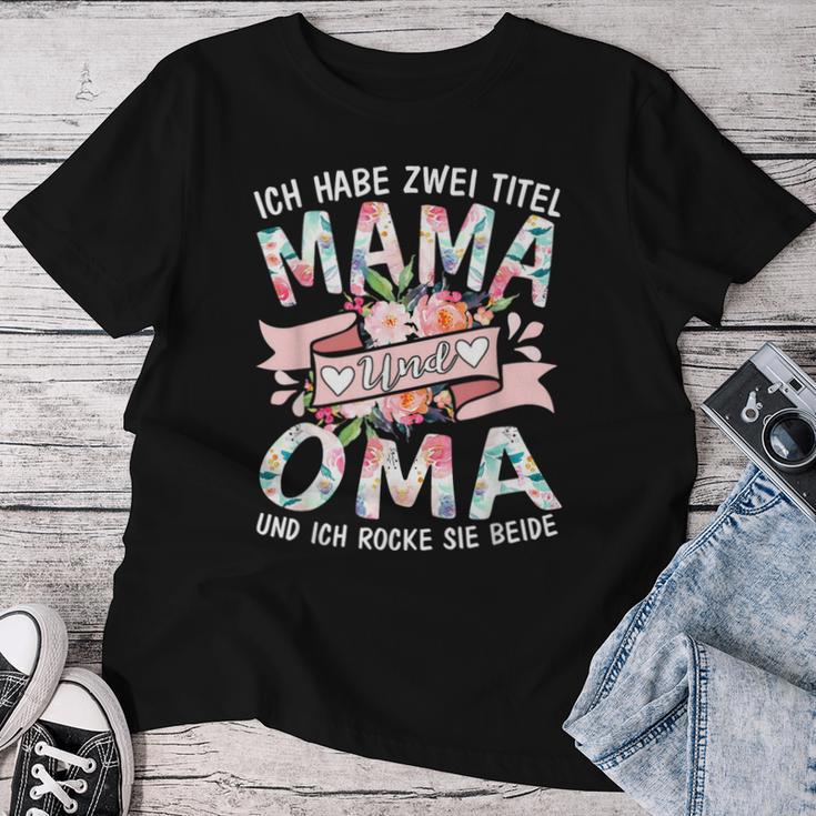 Ich Habe Zwei Titel Mama & Oma Lusitg T-shirt Frauen Lustige Geschenke