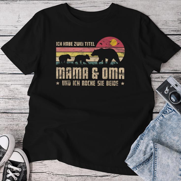 Ich Habe Zwei Titel Mama And Oma Beste Mama Bear Mother's Day T-shirt Frauen Lustige Geschenke