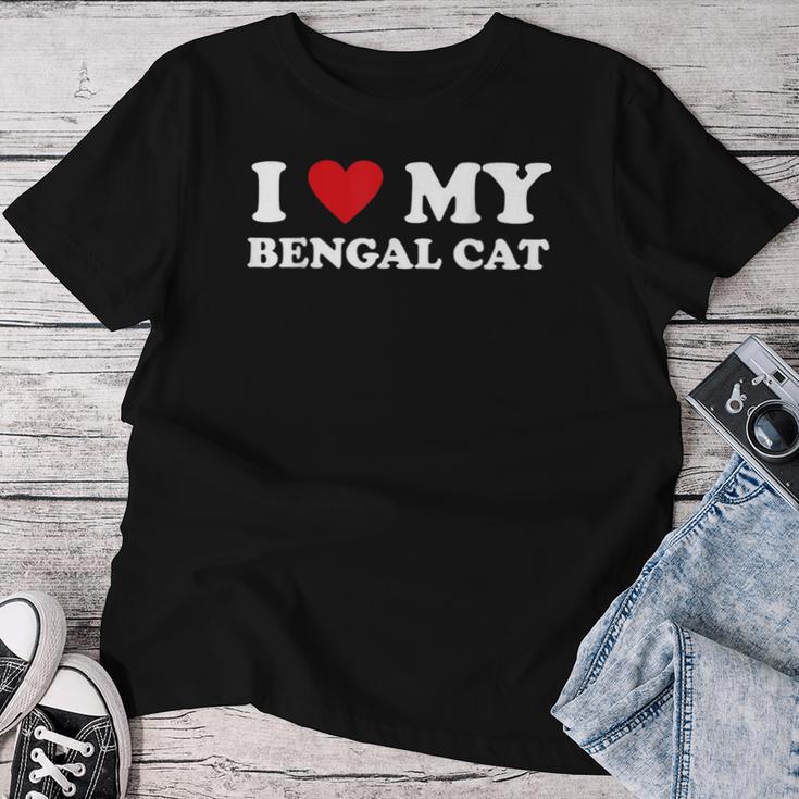 Ich Liebe Papa Mama Ich Liebe Bengal Cat T-shirt Frauen Lustige Geschenke