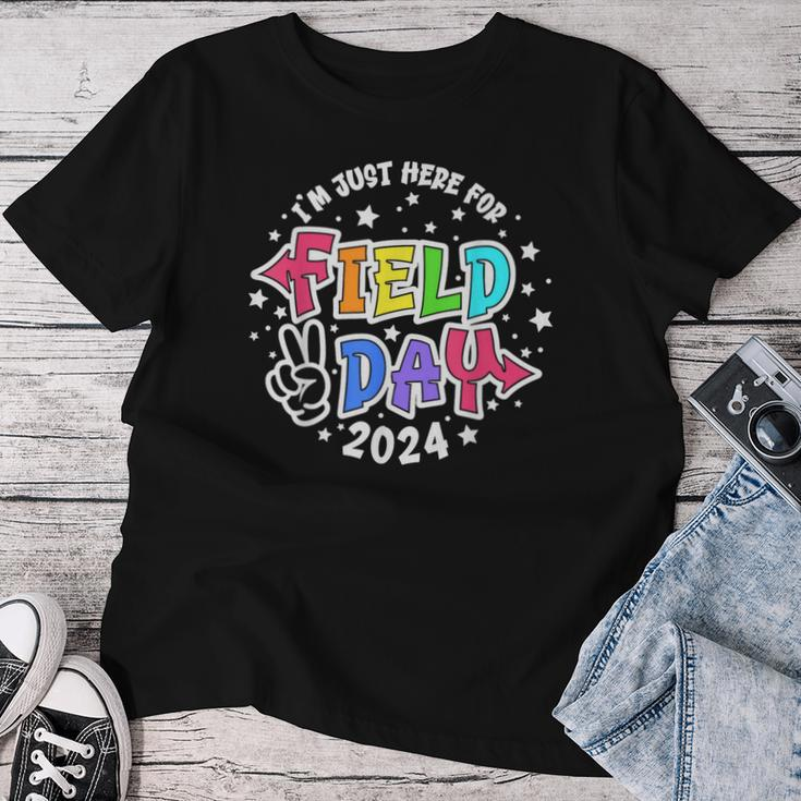 I'm Just Here For Field Day 2024 Teacher Boy Girls Field Day Women T-shirt Funny Gifts