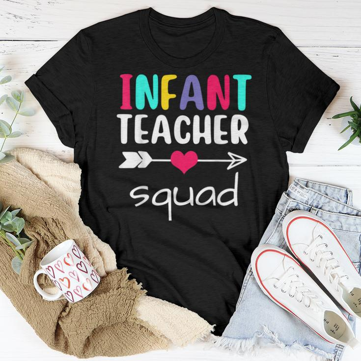 Infant Teacher Squad Matching Back To School First Day Women T-shirt Funny Gifts