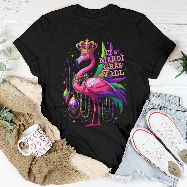 Its Mardi Gras Y'all Flamingo Costume Girls Mardi Gras Women T-shirt Funny Gifts