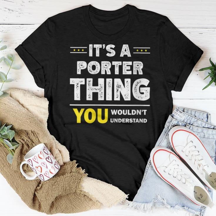It's A Porter Thing You Wouldn't Understand Family Name Women T-shirt Funny Gifts
