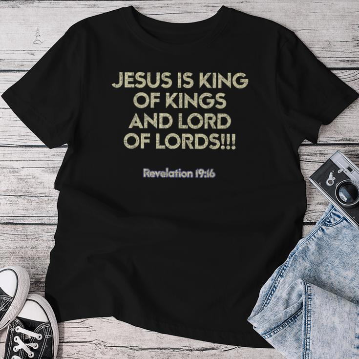 Jesus Is King Of Kings And Lord Of Lords Christian Women T-shirt Funny Gifts