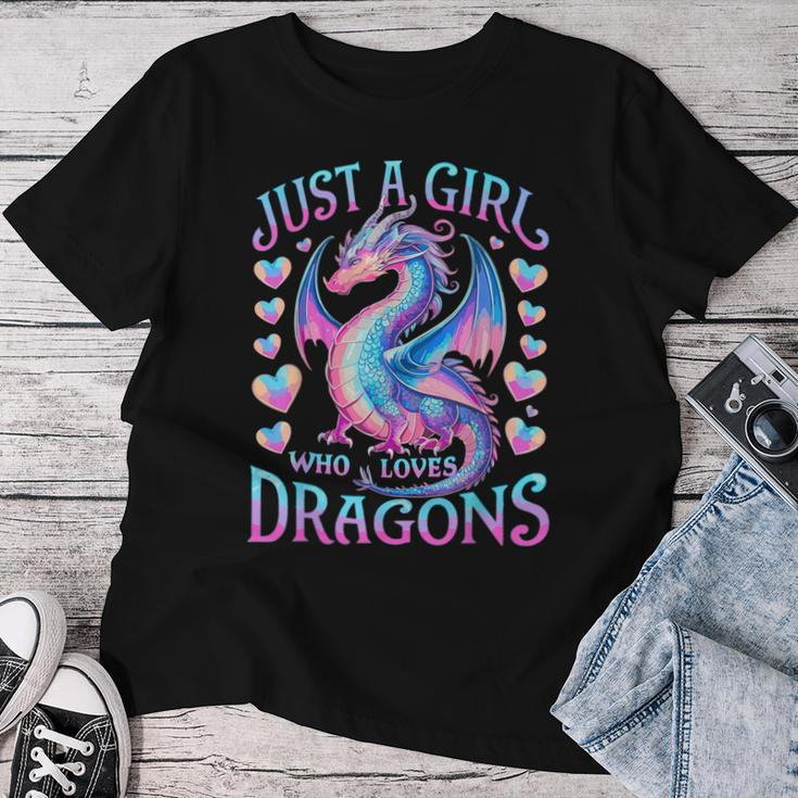 Just A Girl Who Loves Dragons Cute Dragon Women T-shirt Funny Gifts