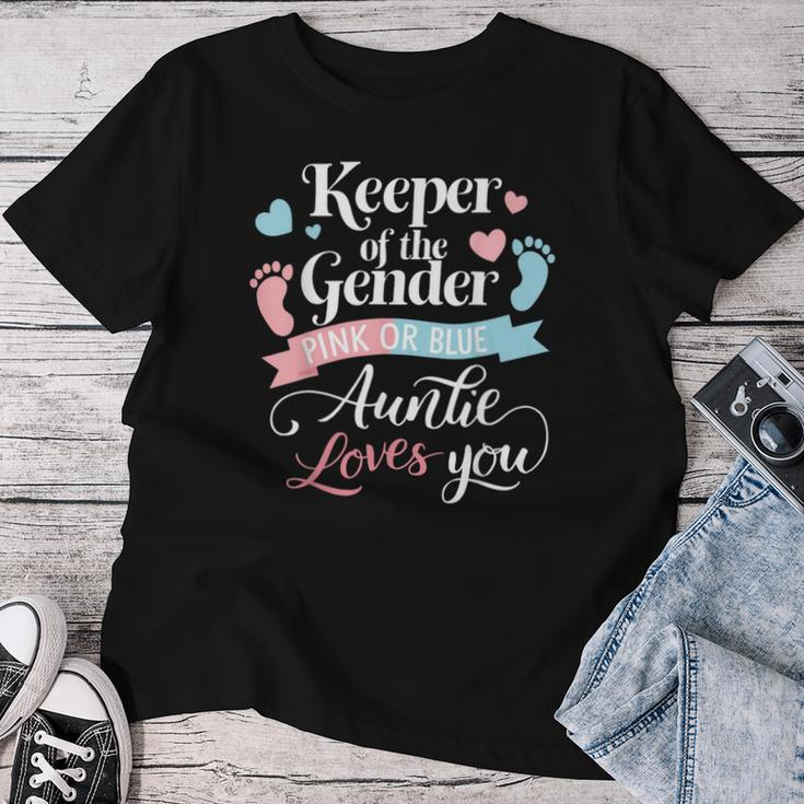 Keeper Of The Gender Loves Aunt You Auntie Baby Announcement Women T-shirt Unique Gifts