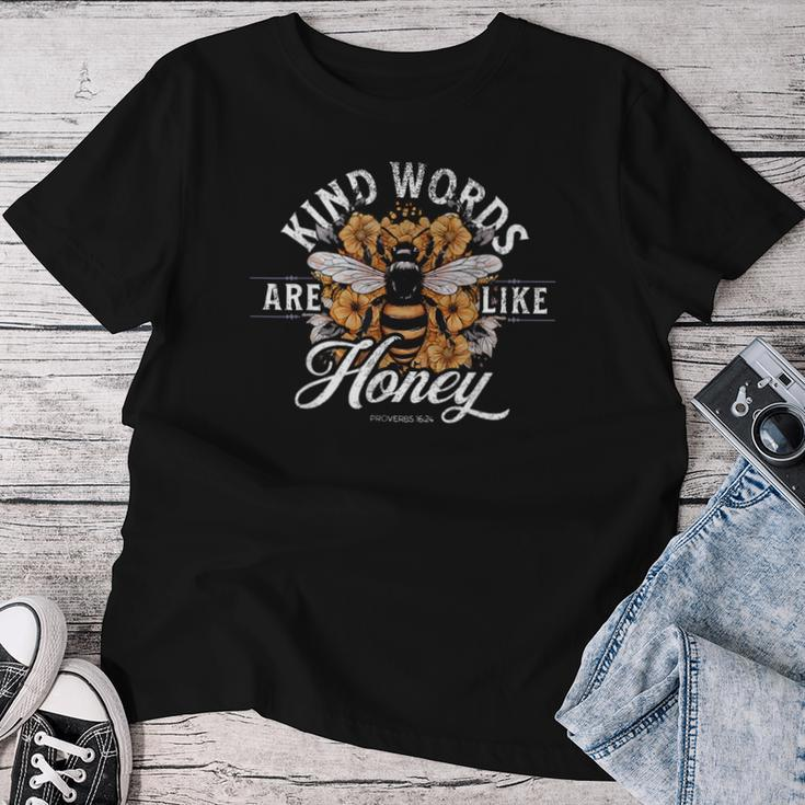 Kind Words Are Like Honey Bible Verse Christian Prayer Women T-shirt Unique Gifts
