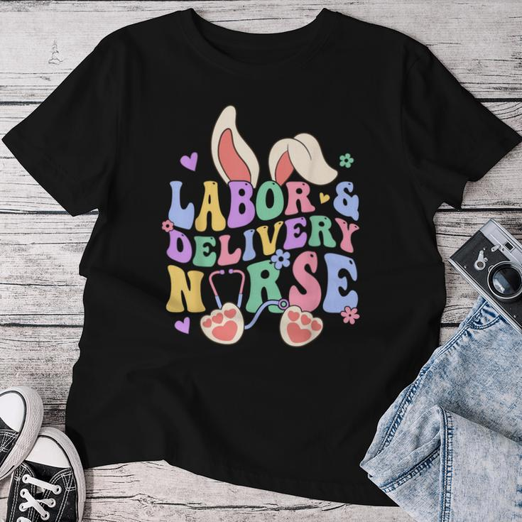 Labor And Delivery Nurse Bunny L&D Nurse Happy Easter Day Women T-shirt Unique Gifts