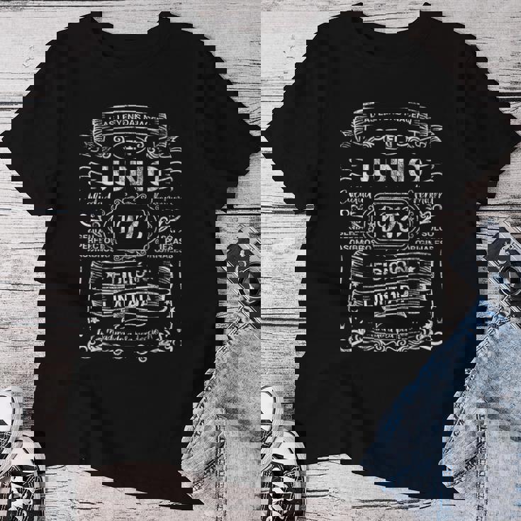 Las Leyendas Nacen Junio 1973 Cumpleaños Hombre Camiseta de mujer Regalos divertidos