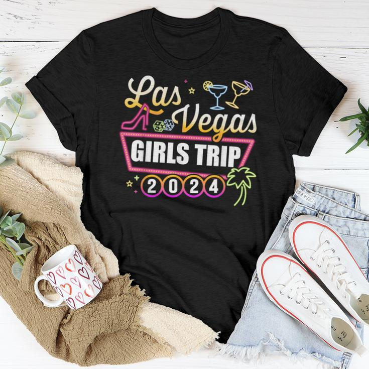 Las Vegas 2024 Girls Trip Matching Besties Party Squad Women T-shirt Funny Gifts