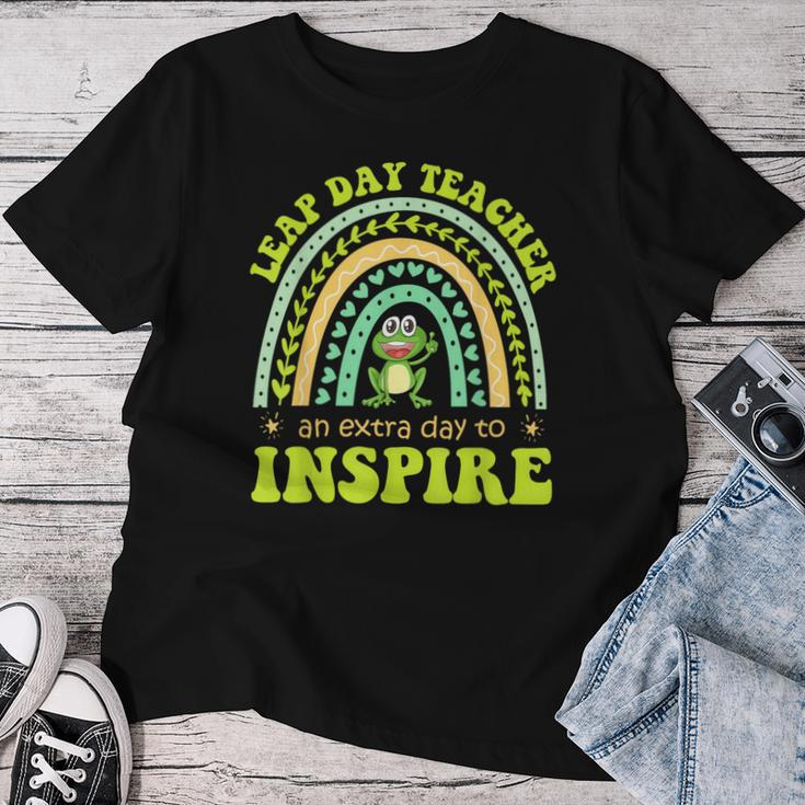 Leap Day Teacher Teaching February 29Th Educator Women T-shirt Unique Gifts