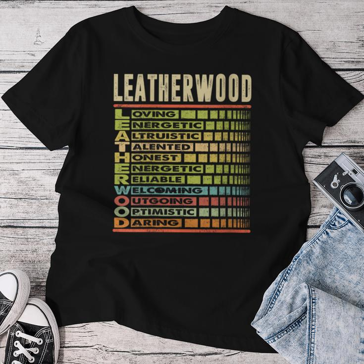 Leatherwood Family Name Last Name Leatherwood Women T-shirt Funny Gifts