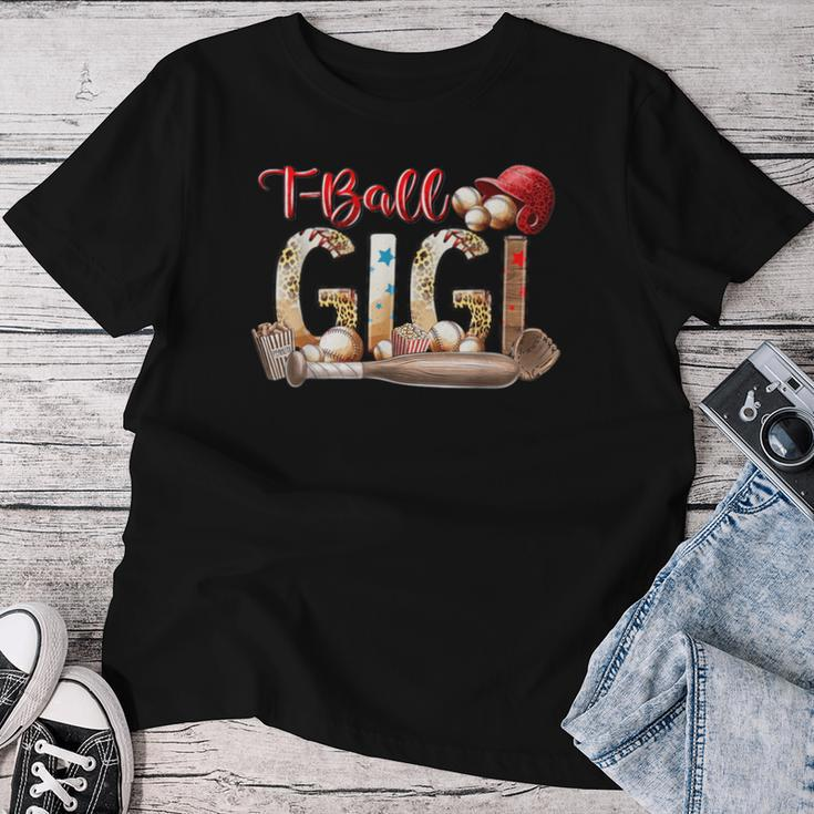 Leopard T-Ball Gigi For Baseball Lover Women T-shirt Funny Gifts