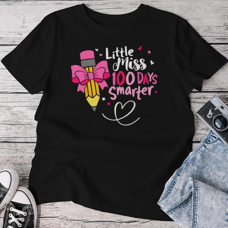 Little Miss 100 Days Smarter 100Th Day Of School Girls Kid Women T-shirt Unique Gifts