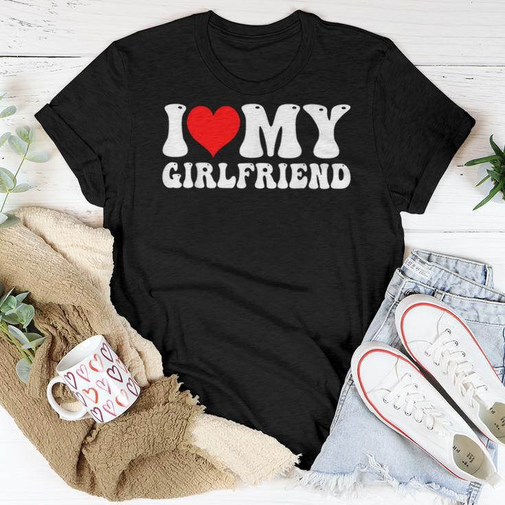 Love My Girlfriend I Heart My Girlfriend Women T-shirt Personalized Gifts