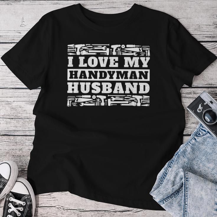 I Love My Handyman Husband Wife Of Mr Fix It Women T-shirt Funny Gifts