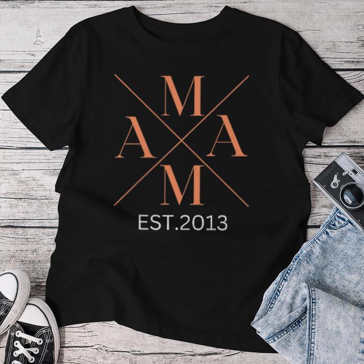 Lustiger Mama Est 2013 Mama Seit 2013 Mama 2013 T-shirt Frauen Lustige Geschenke