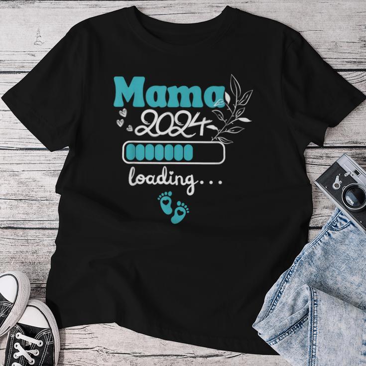 Mama 2024 Loading Geschenkideen Werdende Mama Für Muttertag T-shirt Frauen Lustige Geschenke