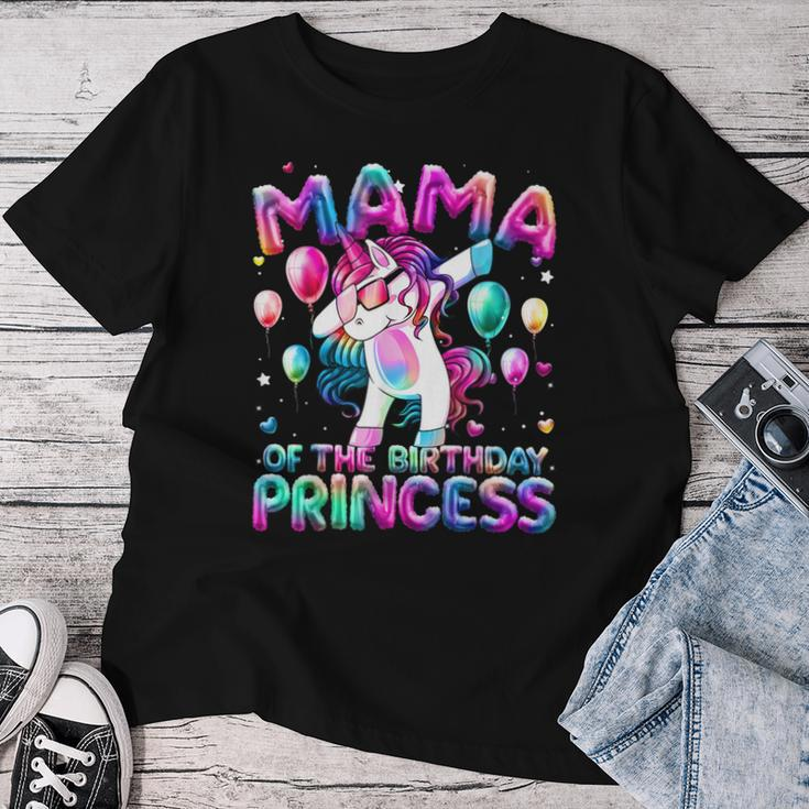 Mama Of The Birthday Princess Girl Dabbing Unicorn Mom Women T-shirt Personalized Gifts