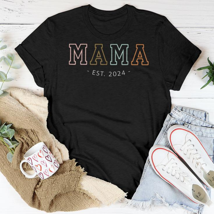 Mama Est 2024 Promoted To Mommy Mother's Day Mom To Be 2024 Women T-shirt Funny Gifts