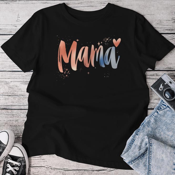 Mama Herz Grafik Mama Mama Leben Muttertag 2024 Damen T-shirt Frauen Lustige Geschenke