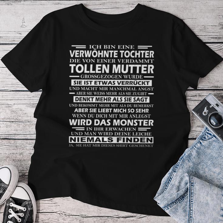 Mama Und Tochter Geschenk Ich Bin Eineerwöhnte Tochter T-shirt Frauen Lustige Geschenke