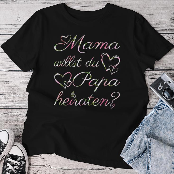 Mama Willst Du Papa Meiraten Engagement S T-shirt Frauen Lustige Geschenke