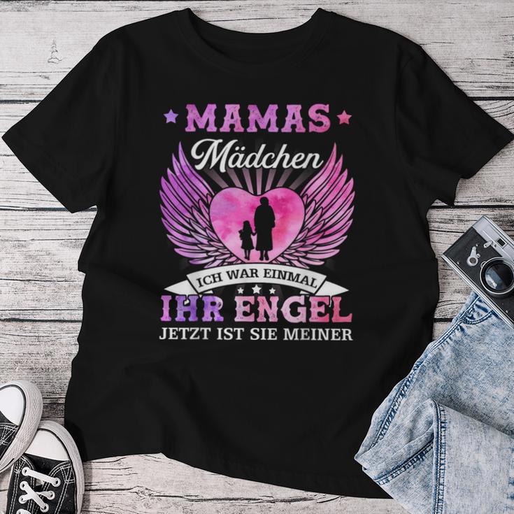 Mamas Girl Ich War Once Sein Angel Jetzt Ist Er Meiner S T-shirt Frauen Lustige Geschenke