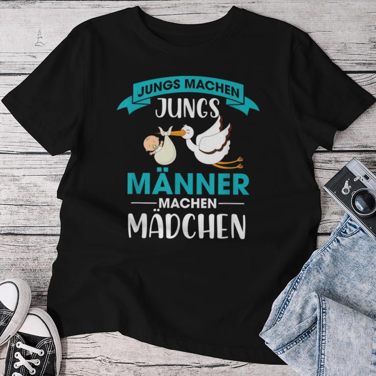 Männer Machen Mädchen Storch Ankündigung Werdender Papa T-shirt Frauen Lustige Geschenke