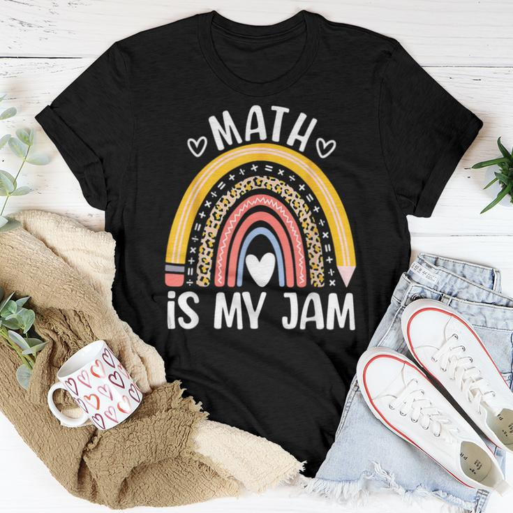Math Is My Jam First Day Back To School Math Teacher Student Women T-shirt Funny Gifts
