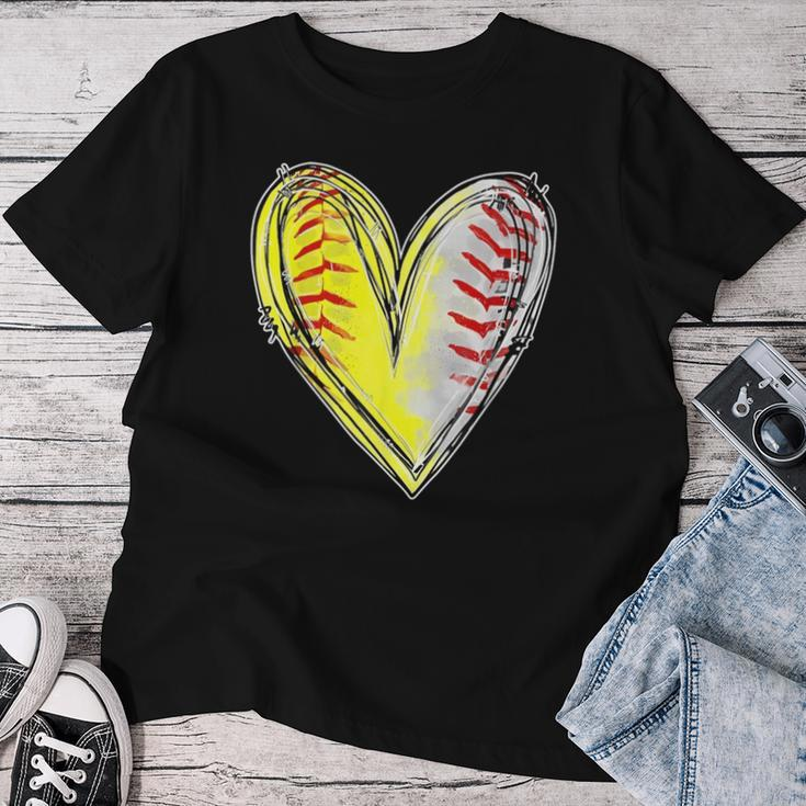 Mom Of Both Baseball Softball Mom Women Women T-shirt Unique Gifts