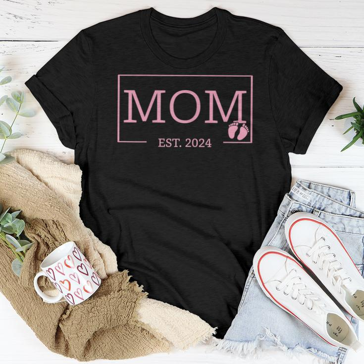 Mom Established Est 2024 Girl Newborn Mama Mother Women T-shirt Funny Gifts