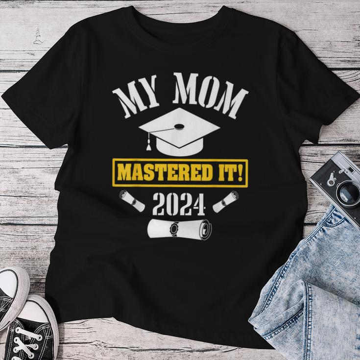 My Mom Mastered It Class Of 2024 Masters Graduation Presents Women T-shirt Personalized Gifts